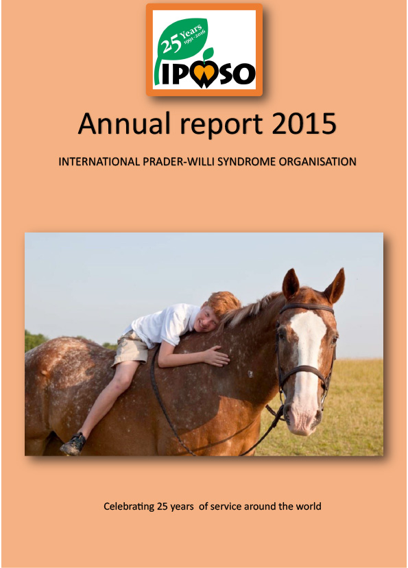 Annual Report 2015 cover with a boy on a horse